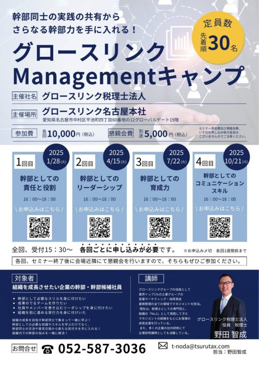 幹部力を鍛える特別セミナー ✨ グロースリンク Management キャンプ